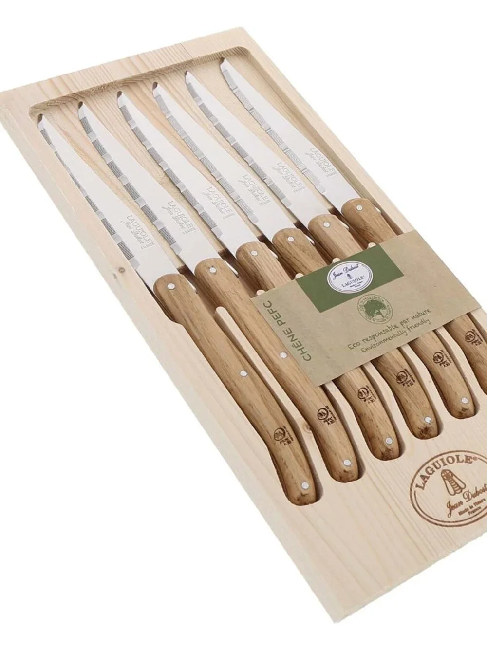 Dubost Laguiole Olivewood Steak Knives with Box